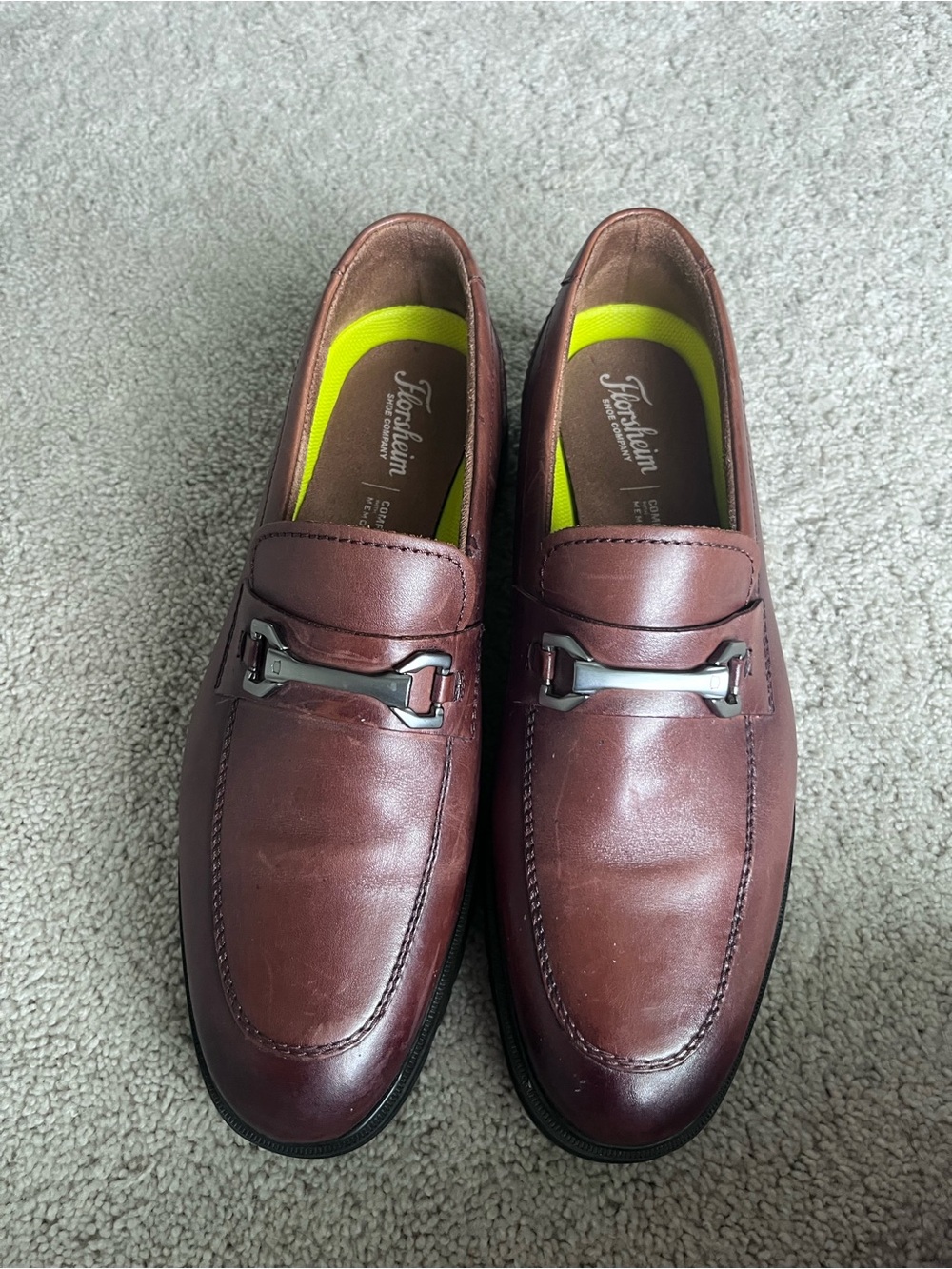 Florsheim Men’s Burgundy Leather Bit Loafers